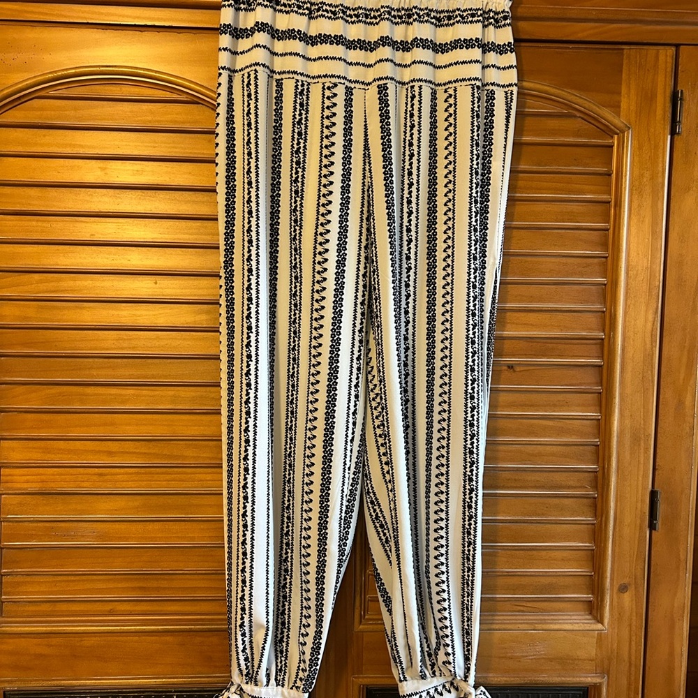 Striped Black and White Pants